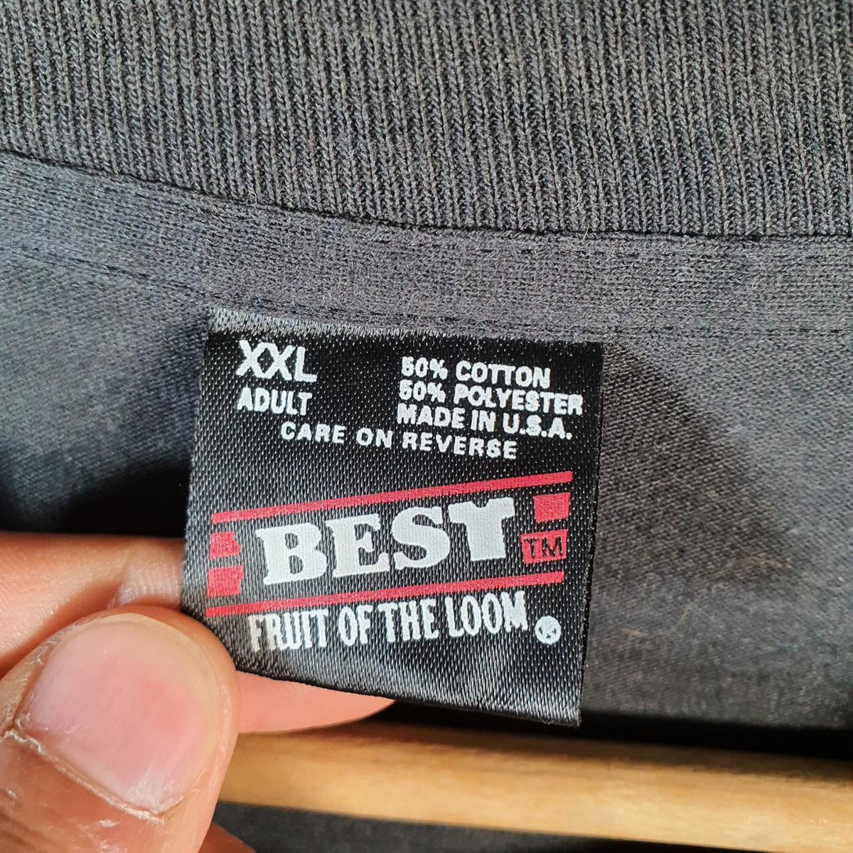 Vintage Fruit of the Loom Best Sound Of Gold 90s USA Single Stitch T Shirt Mens 2XL Black Big Fish Vintage