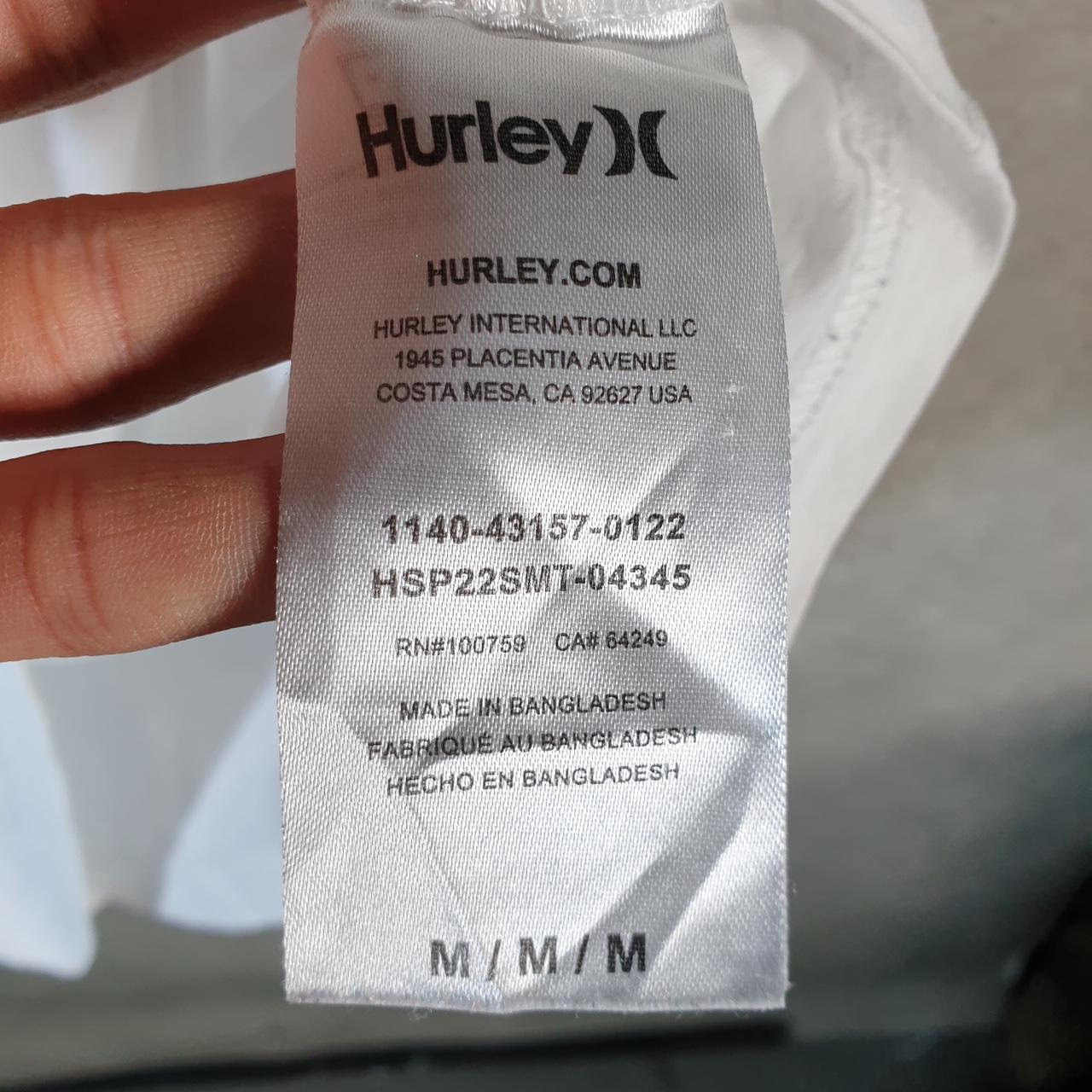 Vintage Hurley California T Shirt Men’s White Medium Casual Sports Logo Athletic