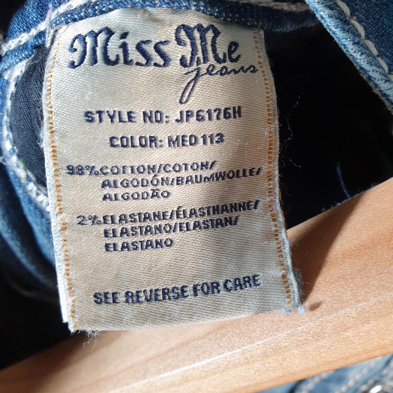 Vintage Miss Me Baggy Y2K Hip Hop Jeans Shorts Jorts Womens W27 Blue Denim Low Rise