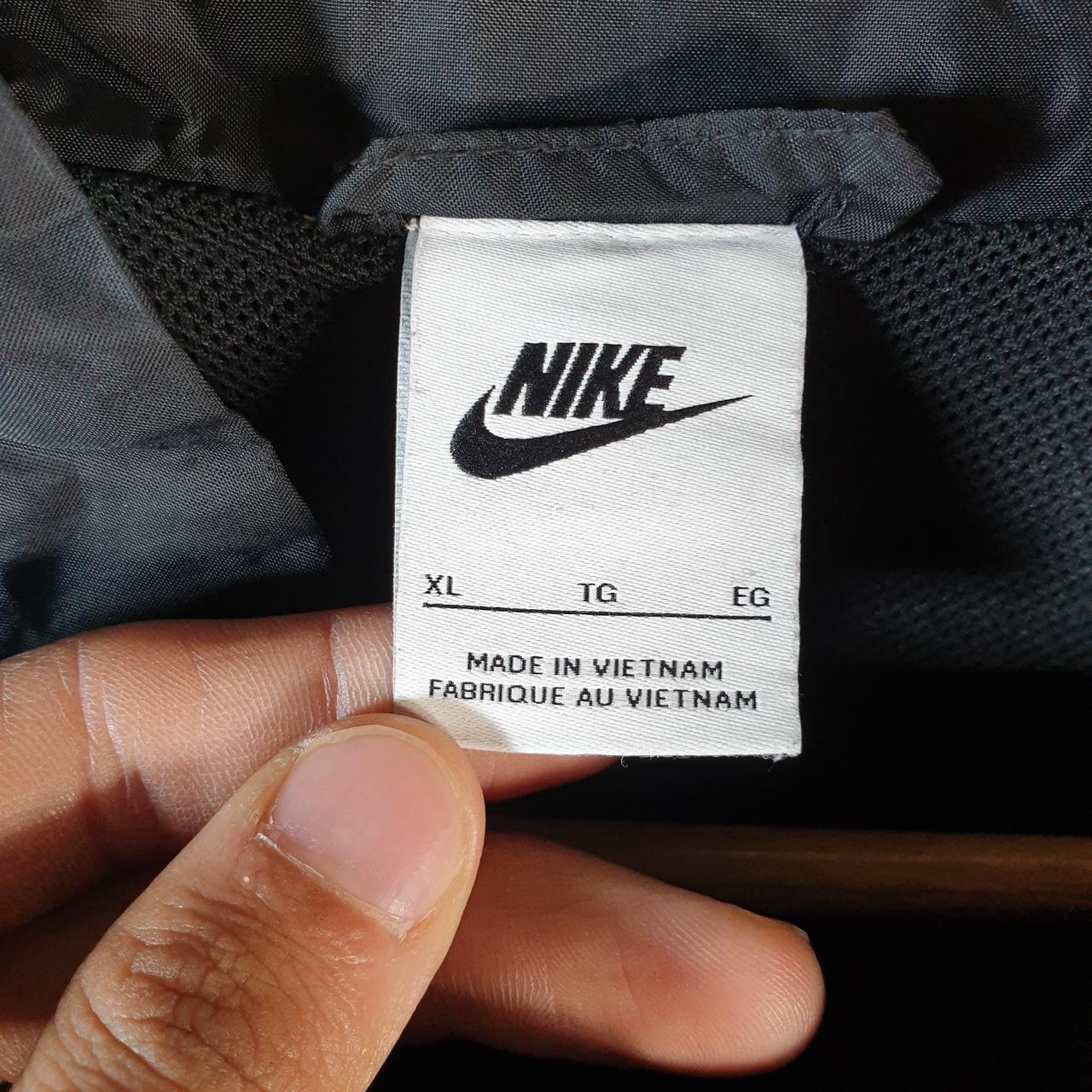 Vintage Nike Windbreaker Track Jacket Mens XL Black USA Swoosh Full Zip