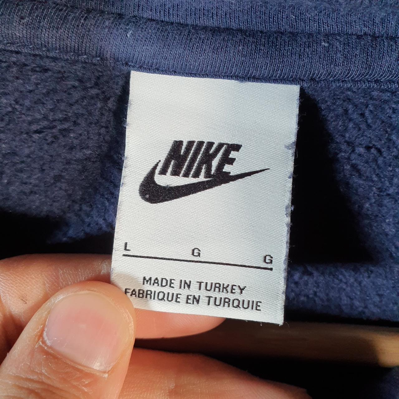 Vintage Nike Club Embroidered Hoodie Men’s Large Navy Blue Swoosh Y2K Pullover