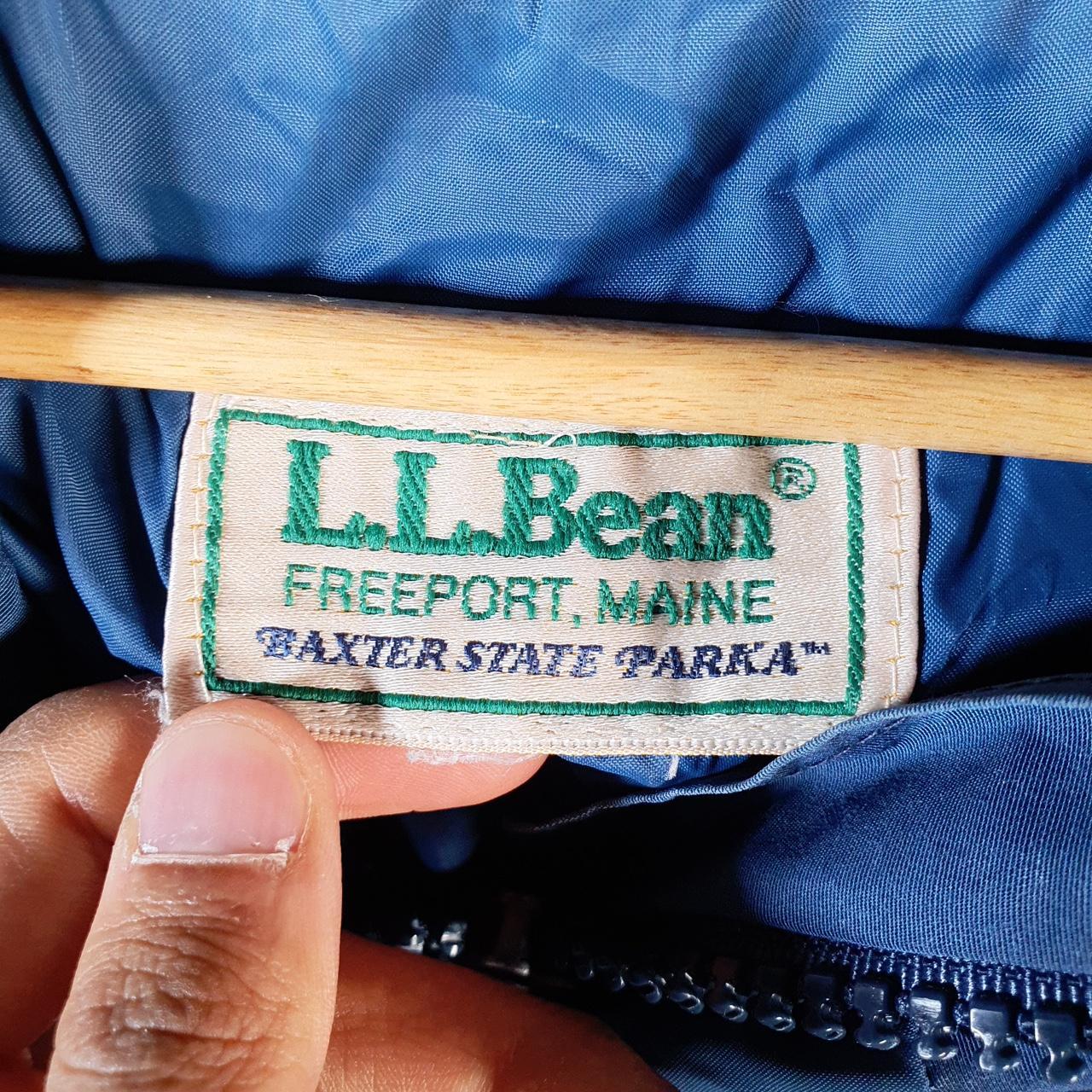 Vintage L.L. Bean Outdoors Nylon Jacket Mens Large Blue Full Zip Waterproof