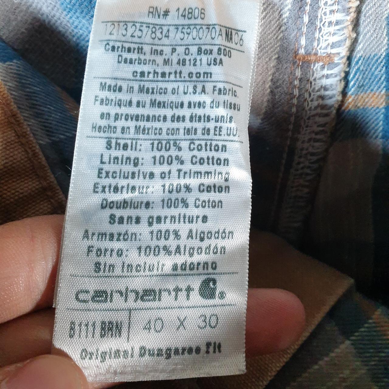 Vintage Carhartt Carpenter Trousers Mens W40 L30 Brown Dungaree Fit Workwear USA