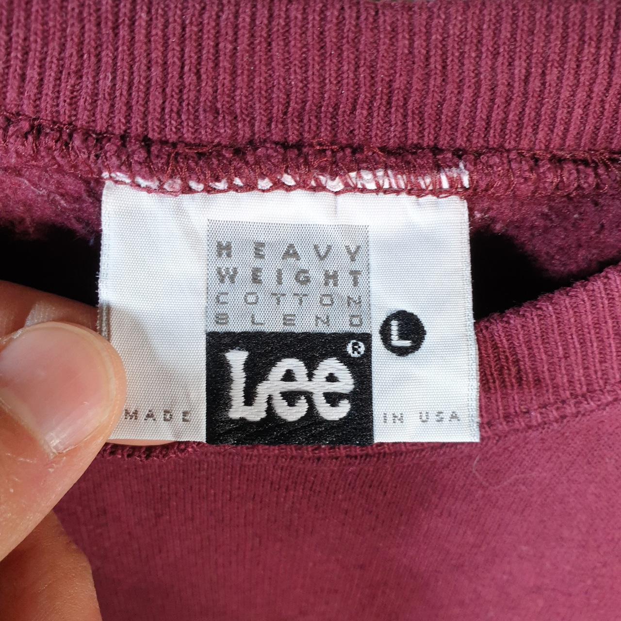 Vintage Lee Heavyweight Sweatshirt Men’s Large Burgundy Red USA Newport Pineapple