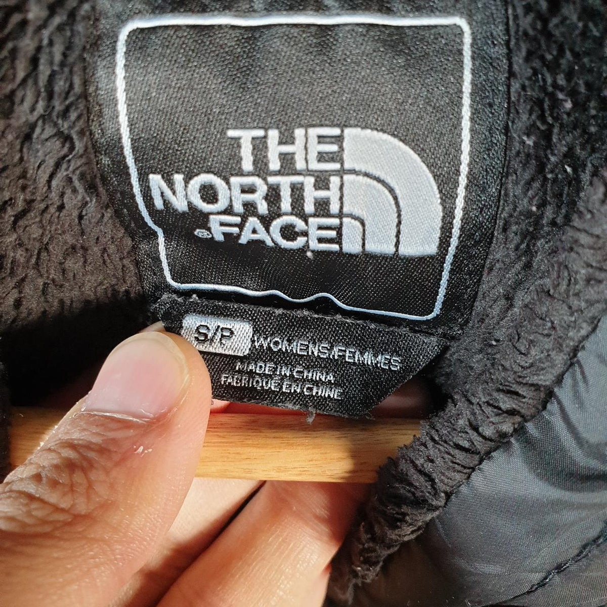Vintage The North Face TNF Teddy Fleece Sweatshirt  Womens Small Black Full Zip Logo