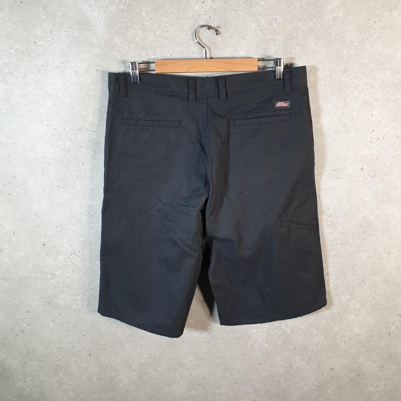 Vintage Dickies Baggy Chino Shorts Jorts Cargo Mens W34 Black Loose Fit