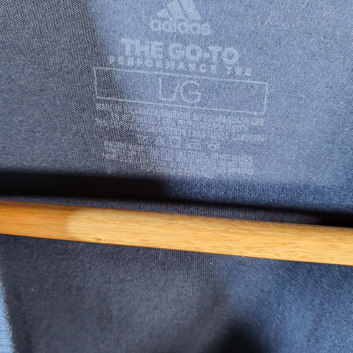 Vintage Adidas Go Tee Performance T Shirt Shirt Men’s Large Navy Blue Three Stripes Logo Athletic