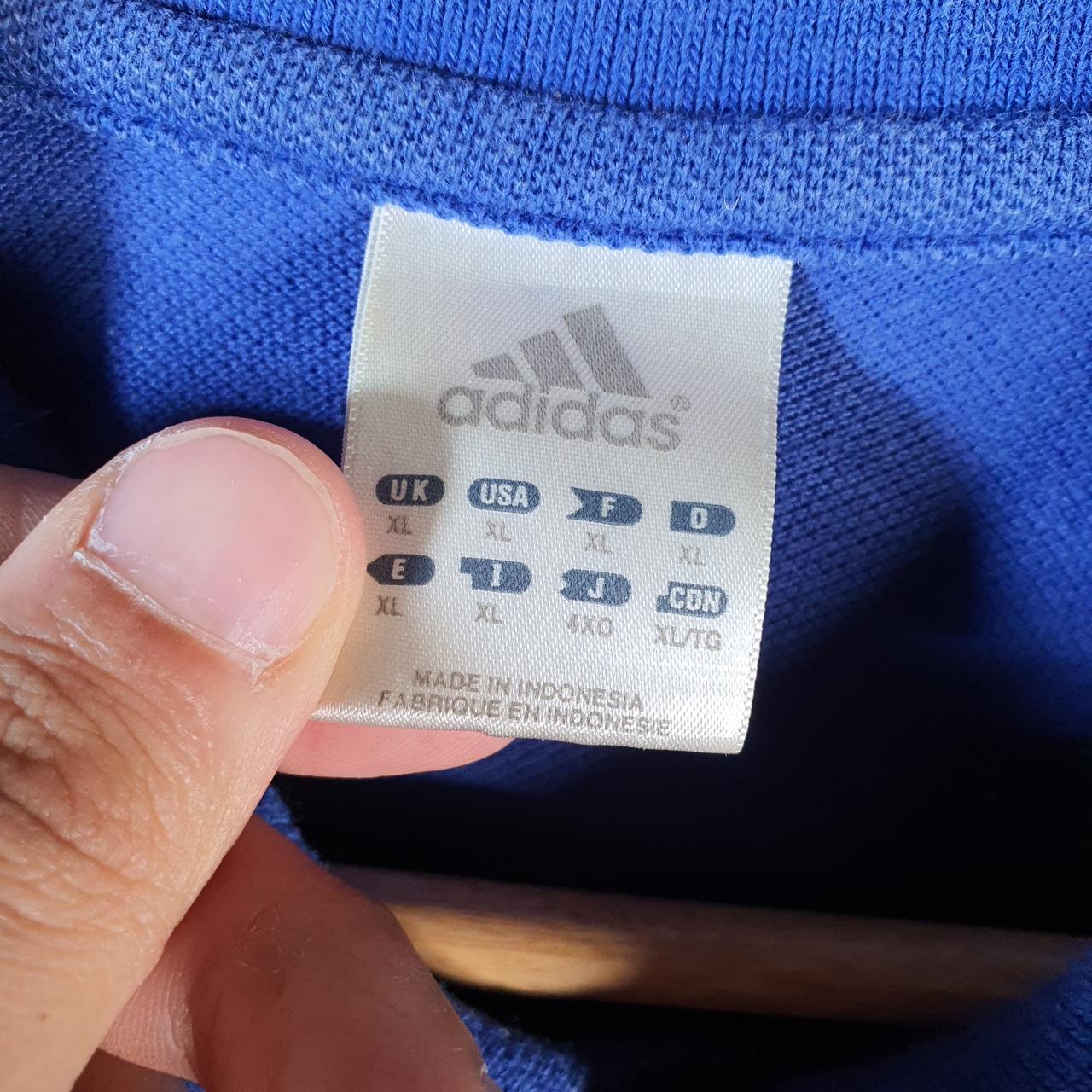 Vintage Adidas Chicago Cubs Polo Shirt Men’s XL Blue Three Stripes Logo Athletic