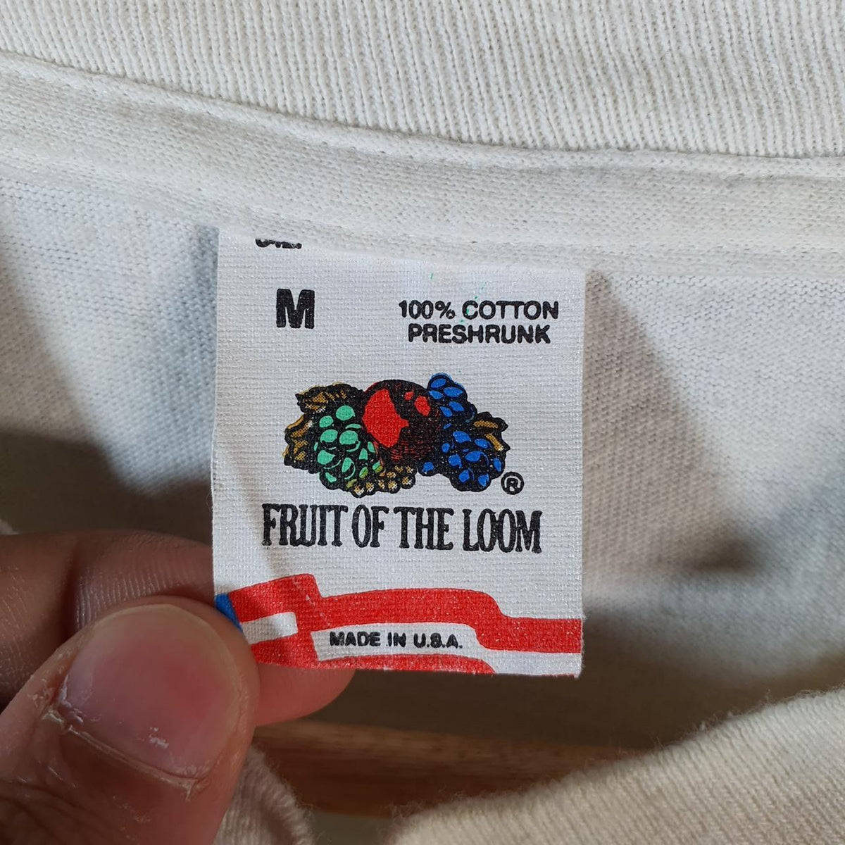 Vintage Fruit of the Loom Cook Fort Medical 1989 USA Single Stitch T Shirt Men’s Medium White C9491