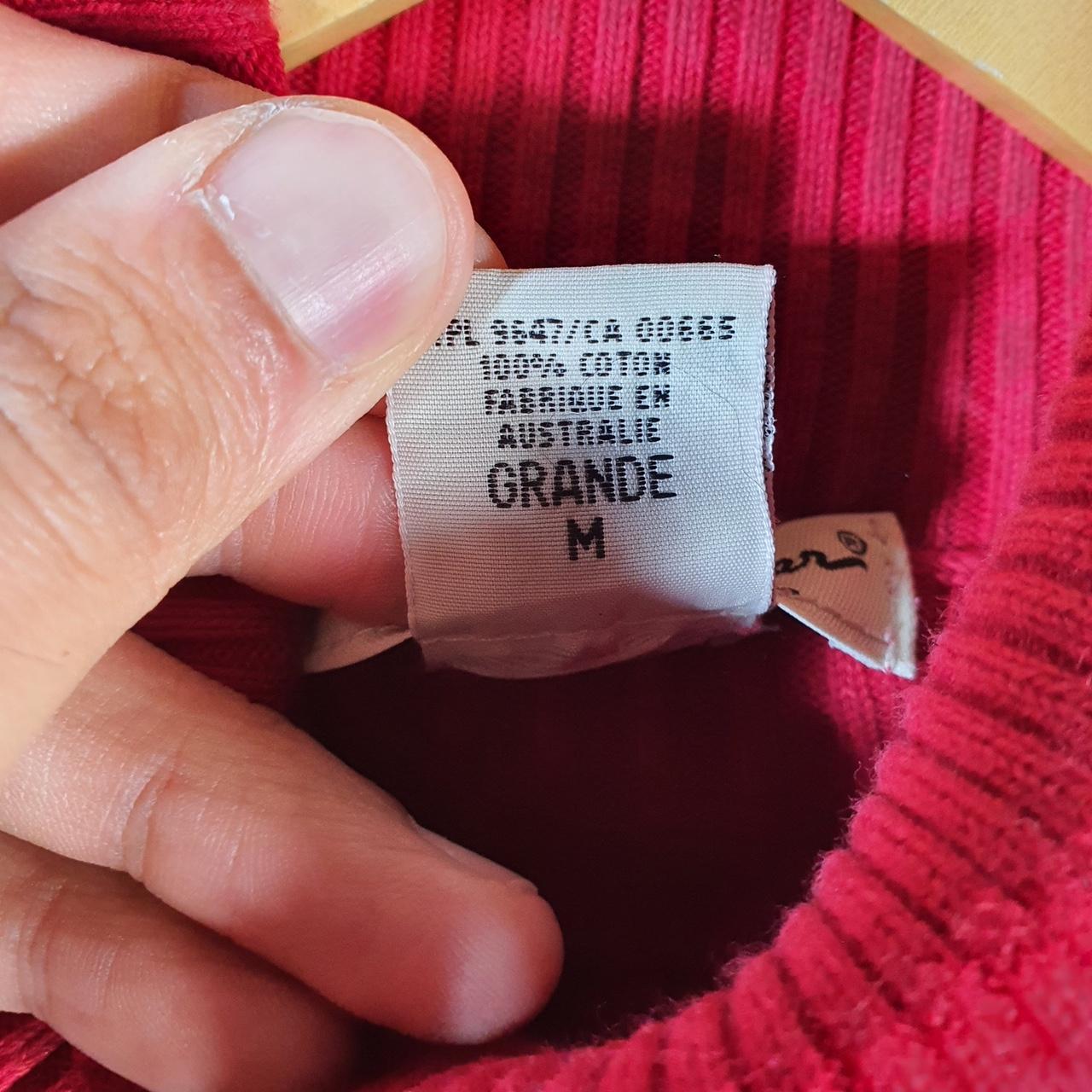 Vintage Eddie Bauer Knit Sweater Womens Medium Tall Red Y2K Pullover