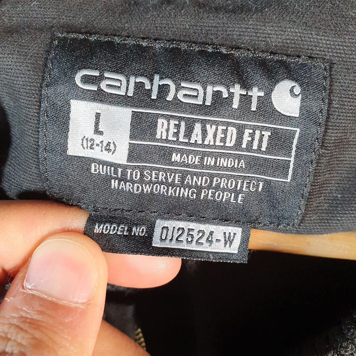 Vintage Carhartt Bomber Rugged Flex Jacket Womens Large Black Workwear Canvas USA G2106
