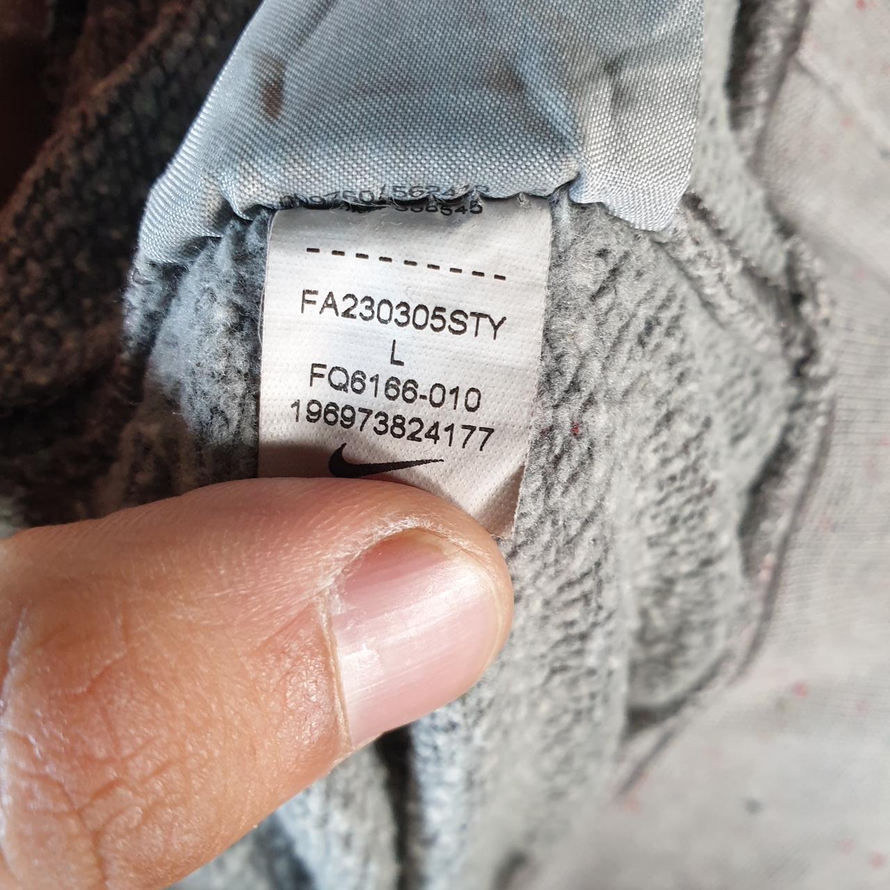 Vintage Nike Embroidered Hoodie Men’s Large Grey Swoosh Y2K Pullover