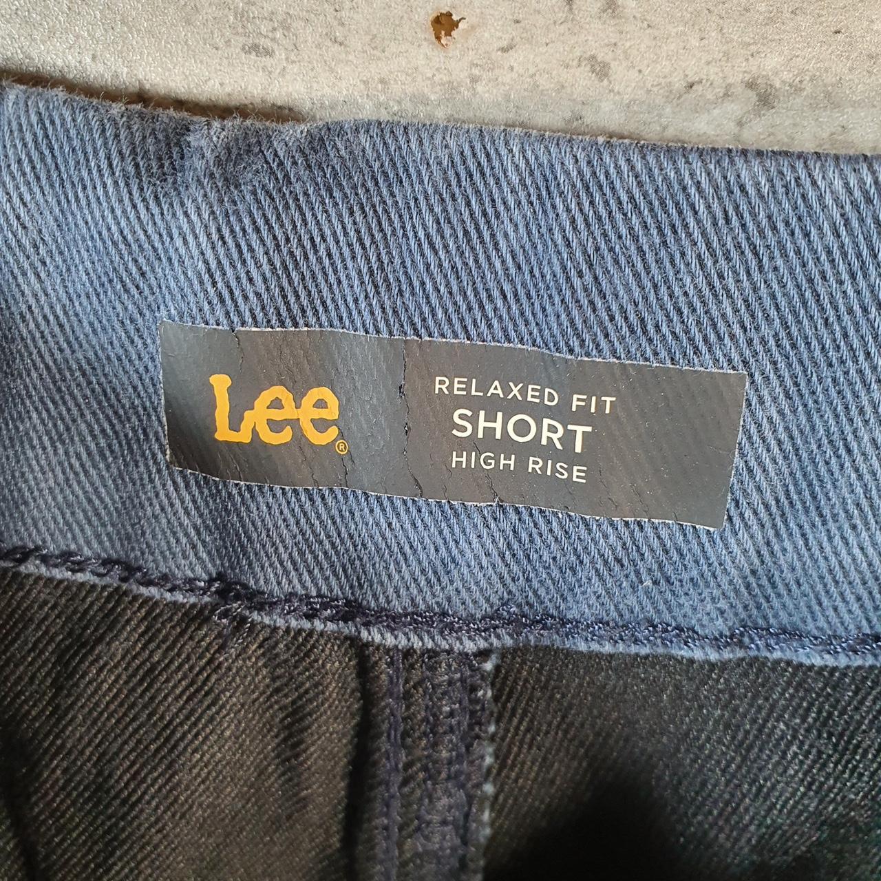 Vintage Lee Baggy Shorts Jorts Cargo Womens W34 Blue Relaxed Cargo