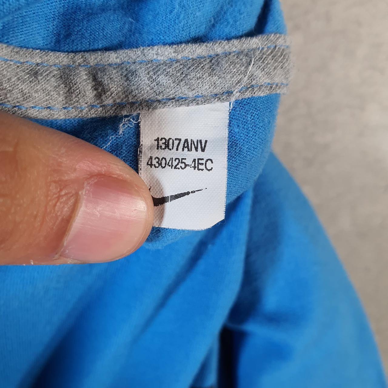 Vintage Nike T Shirt Men’s XL Blue Printed Single Swoosh Logo Athletic Big Fish Vintage