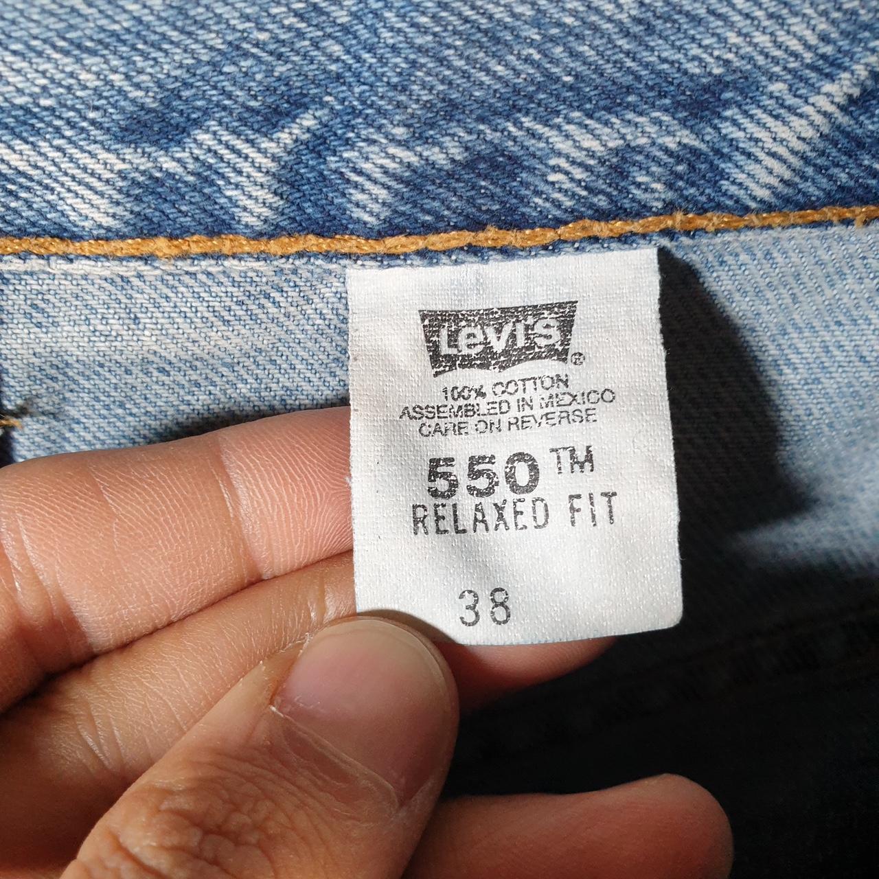 Vintage Levi’s 550 Cut Off Baggy Shorts Jorts Cargo Womens W38 Blue Relaxed Denim