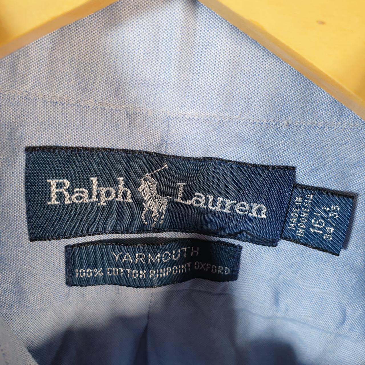 Vintage Ralph Lauren Button Down Shirt Men’s XL Blue Yarmouth Fit Pony Cotton