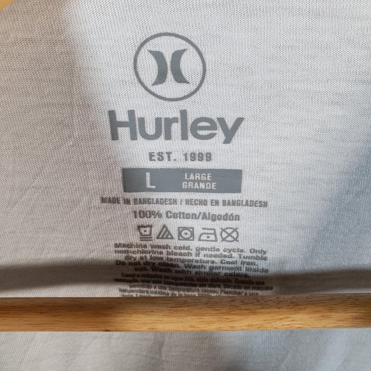Vintage Hurley Graphic T Shirt Men’s White Large Casual Sports Logo Athletic