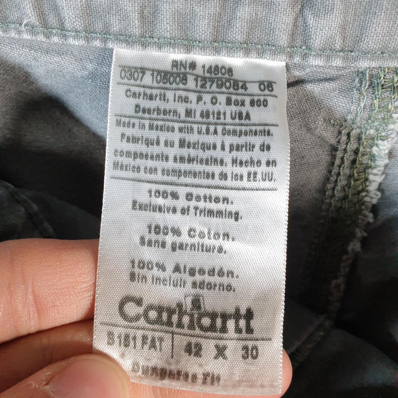 Vintage Carhartt Carpenter Trousers Mens W40 L26 Grey Dungaree Fit Workwear