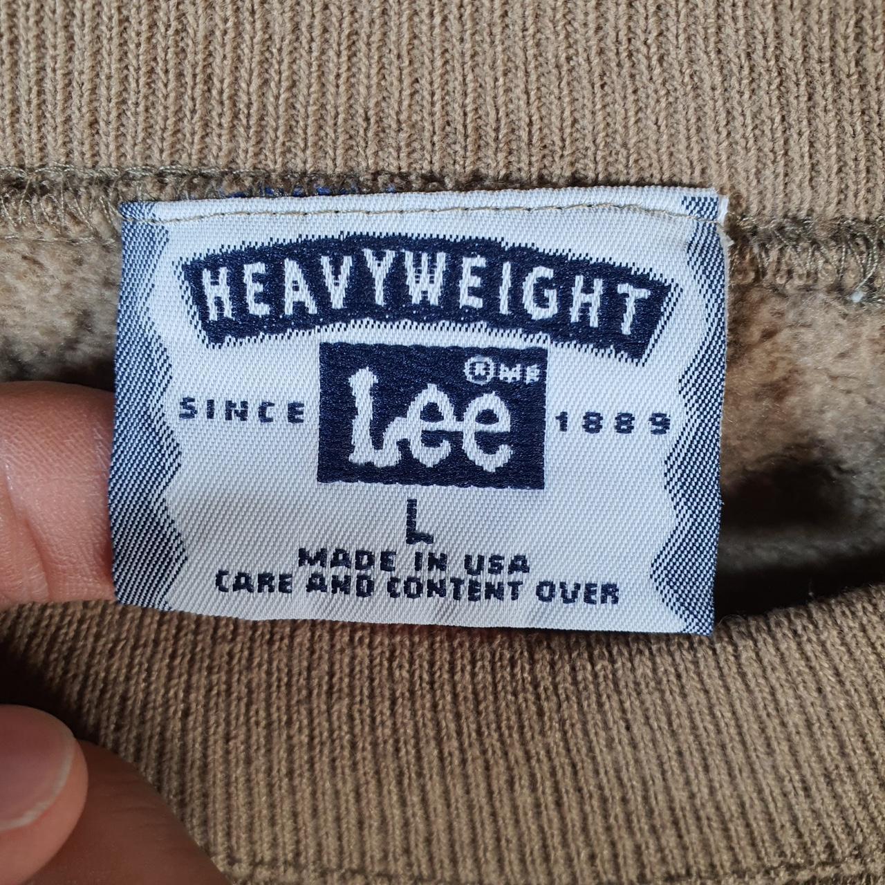 Vintage Lee Heavyweight Sweatshirt Men’s Large Brown USA Nanas Reason To Shop Embroidered