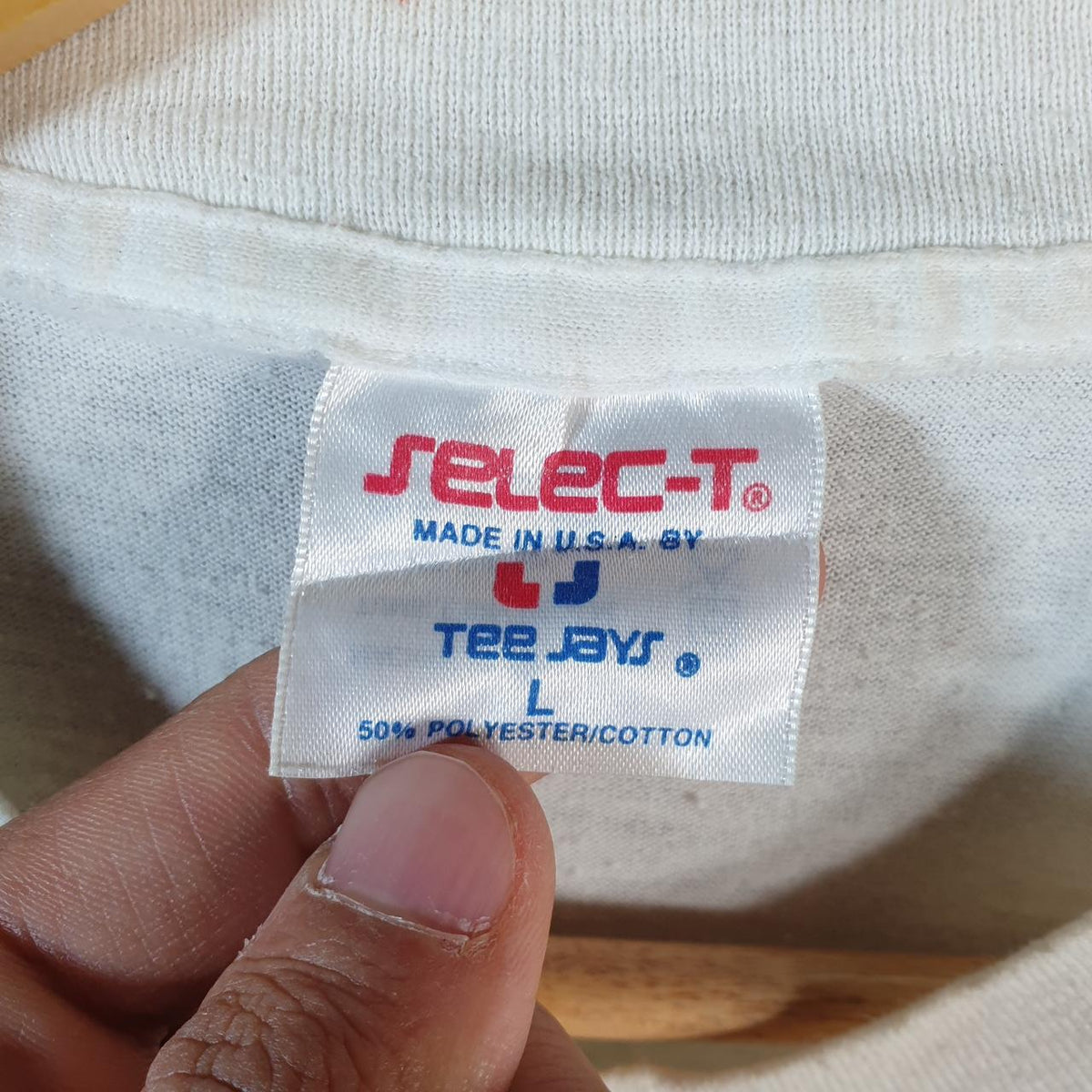 Vintage Sof Tee TeeJays St Louis 90s USA Single Stitch T Shirt Men’s Large White C8816