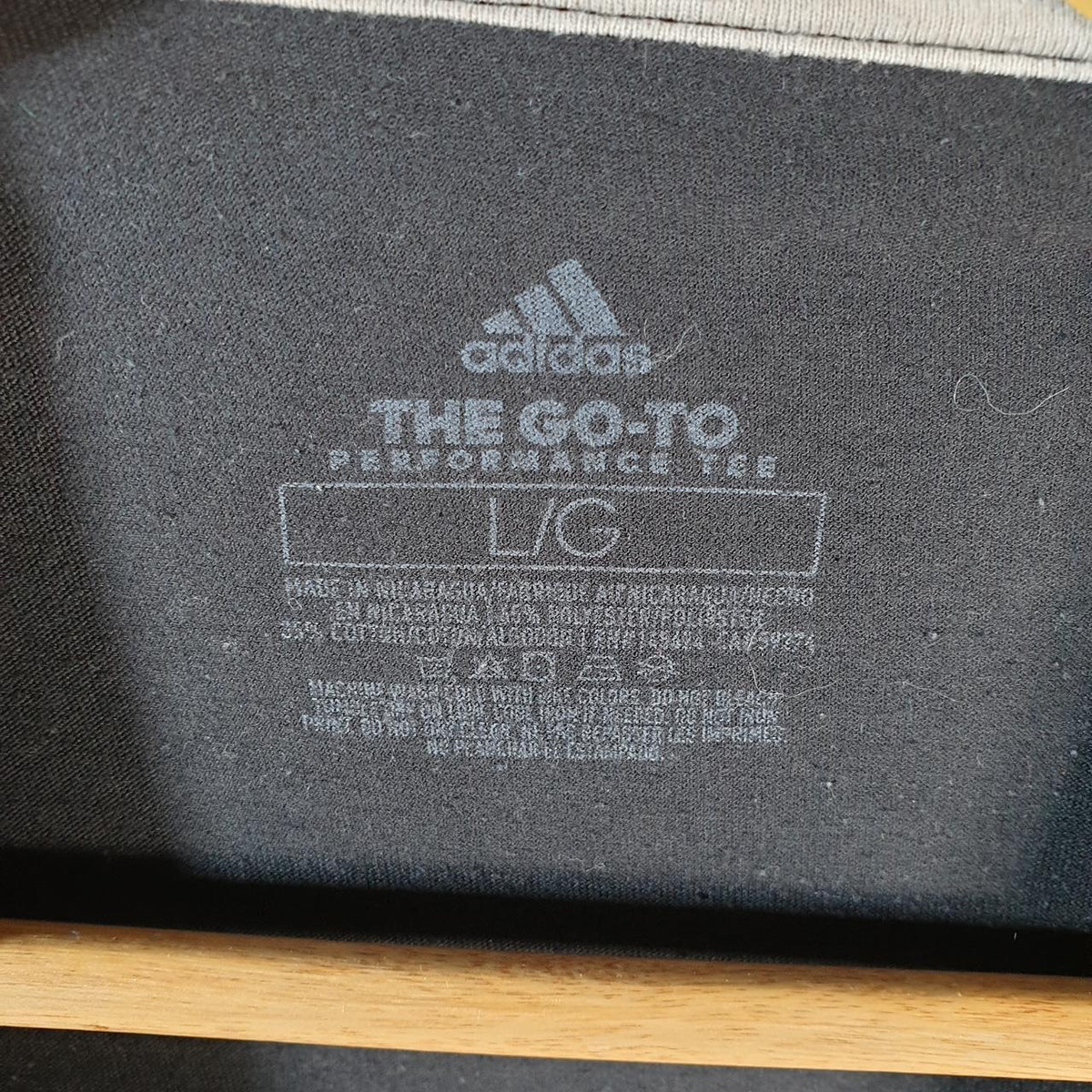 Vintage Adidas Go To Tee T Shirt Men’s Large Black Three Stripes Logo