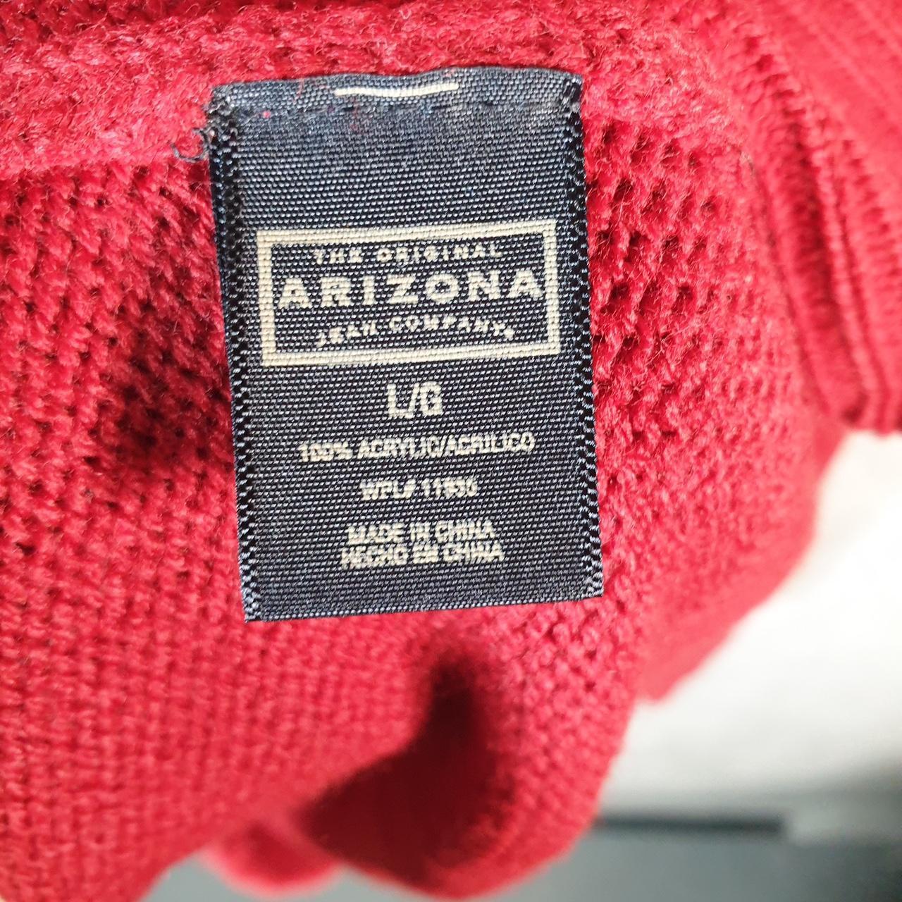 Vintage Arizona Jean Company Knit Sweater Men’s Large Red Y2K Pullover Casual