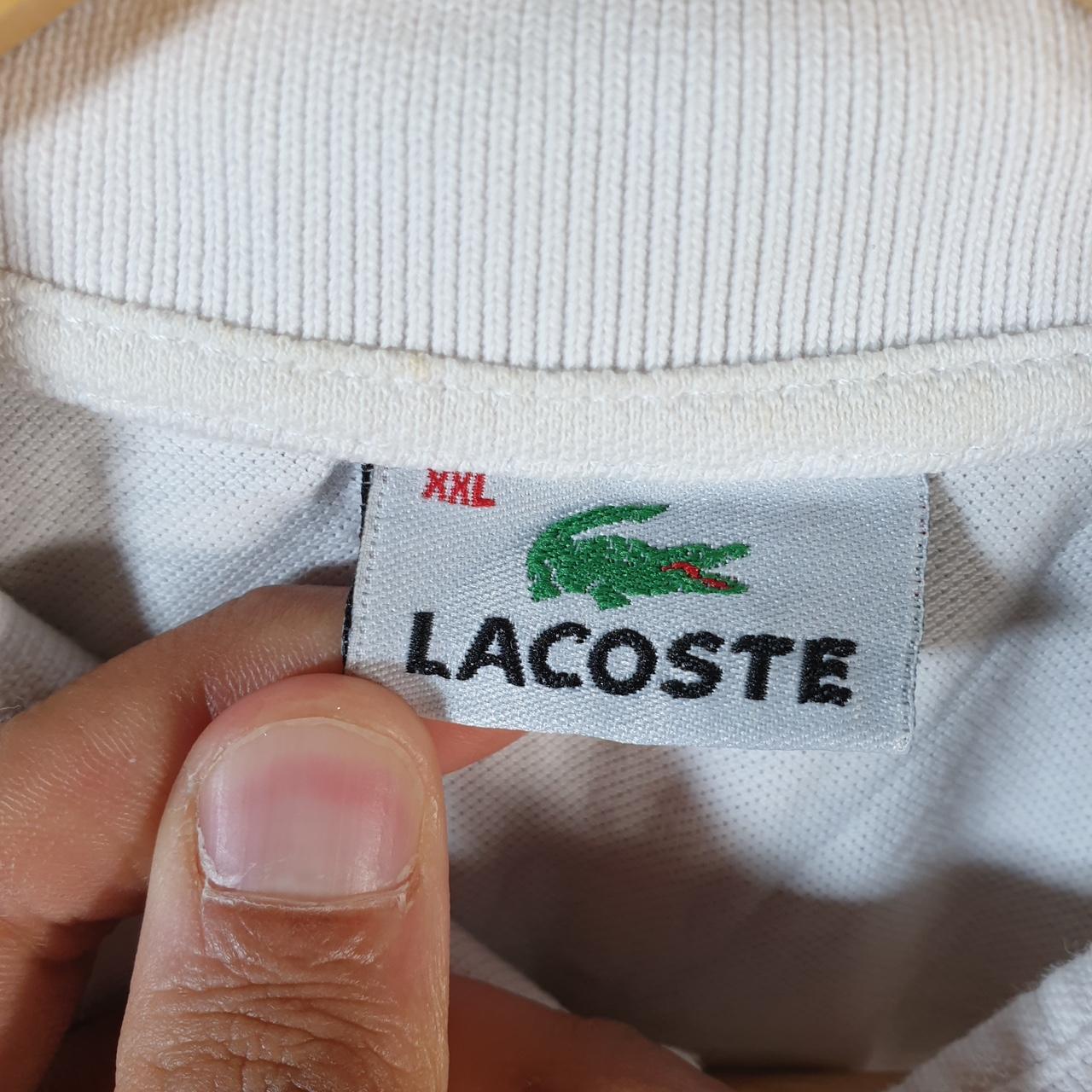 Vintage Lacoste Polo Shirt Men’s Small White Classic Fit Embroidered Logo