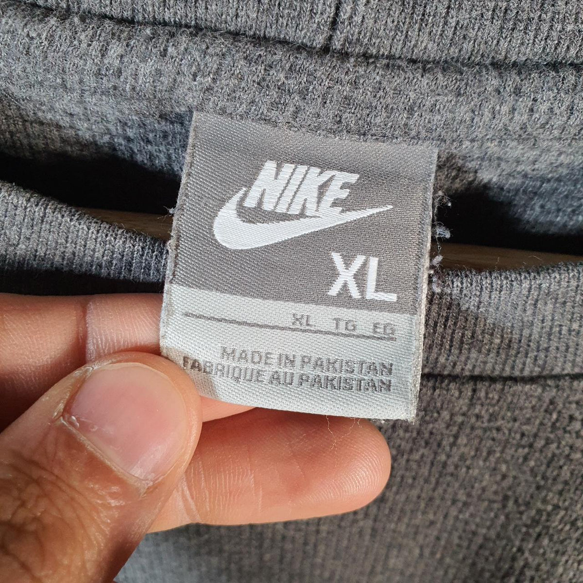 Vintage Nike 90s Knit Club Sweatshirt Mens XL Grey Swoosh Y2K Pullover Logo