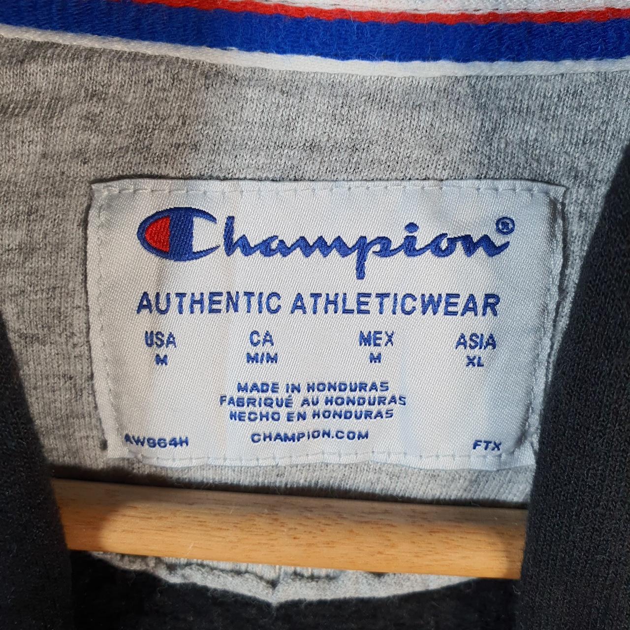 Vintage Champion Hoodie Men’s Medium Black USA Pullover Spellout Logo