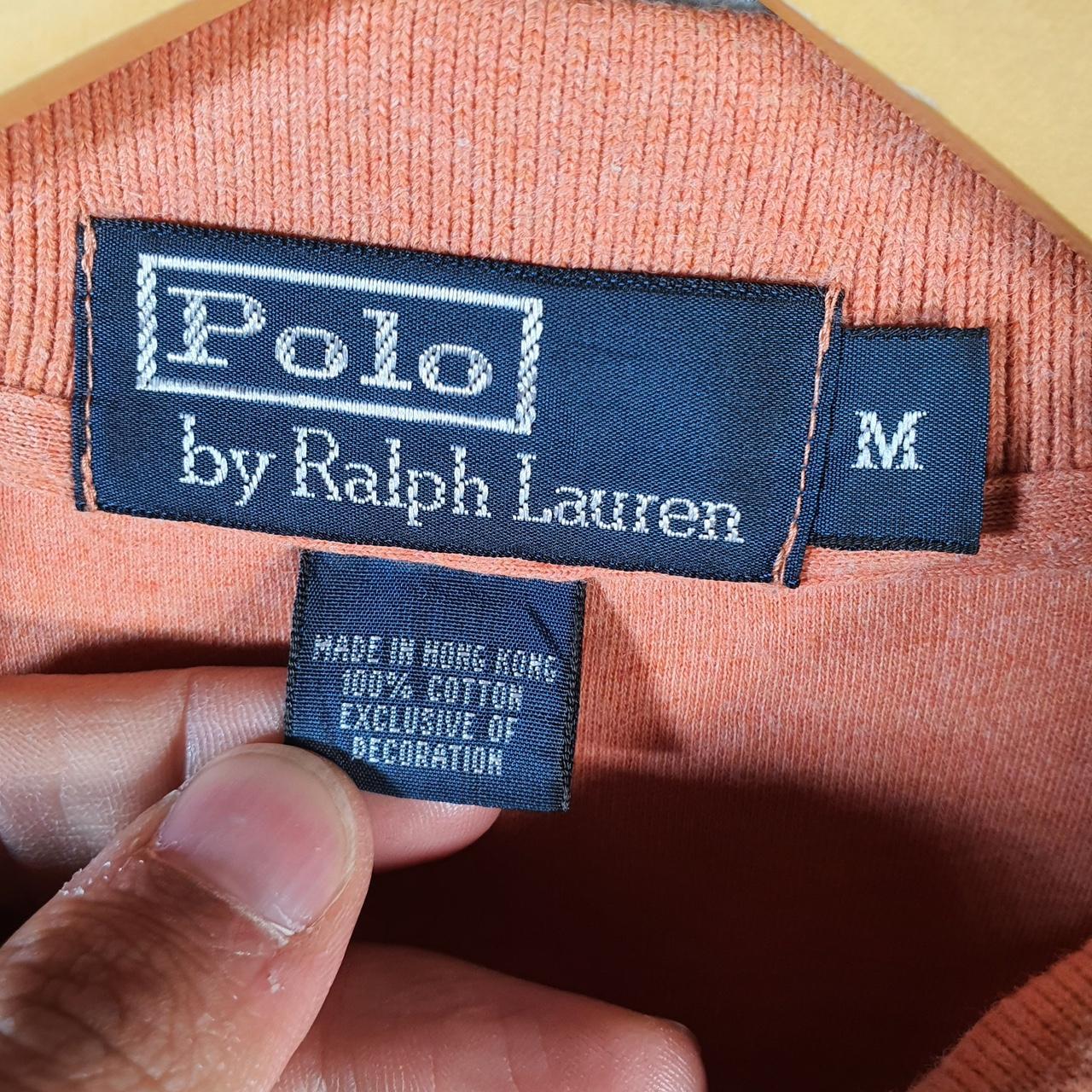 Vintage Ralph Lauren Polo Shirt Men’s Medium Orange Golf Cotton Pony