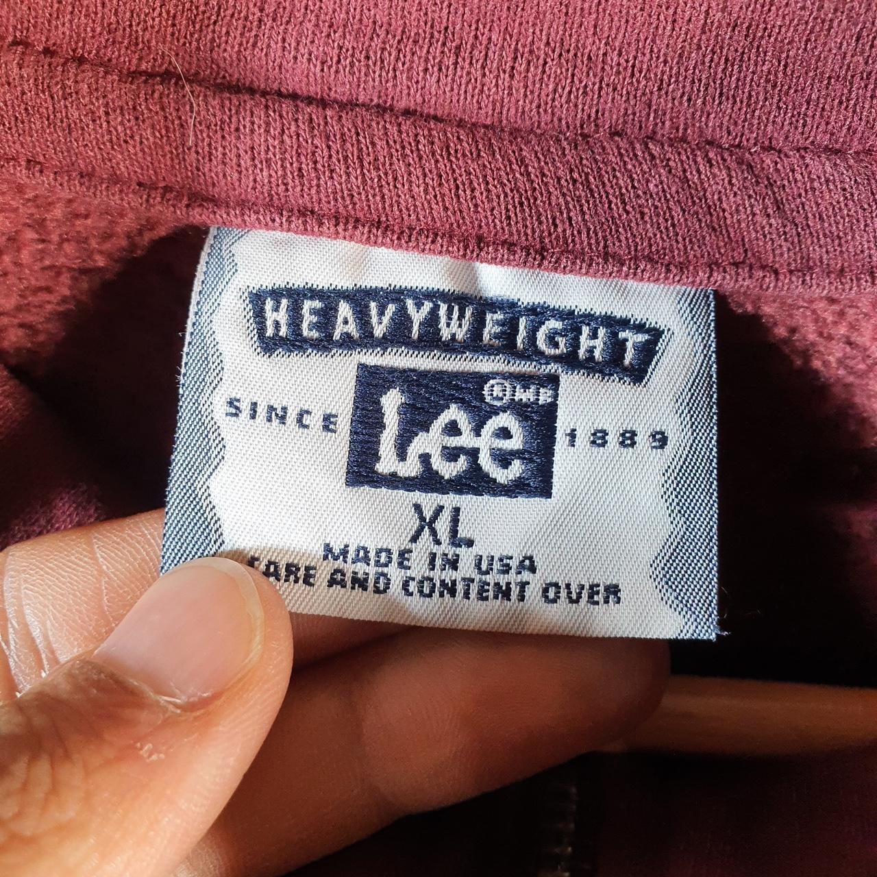 Vintage Lee Heavyweight Sweatshirt Men’s XL Red USA The Summit 1/4 Zip Embroidered