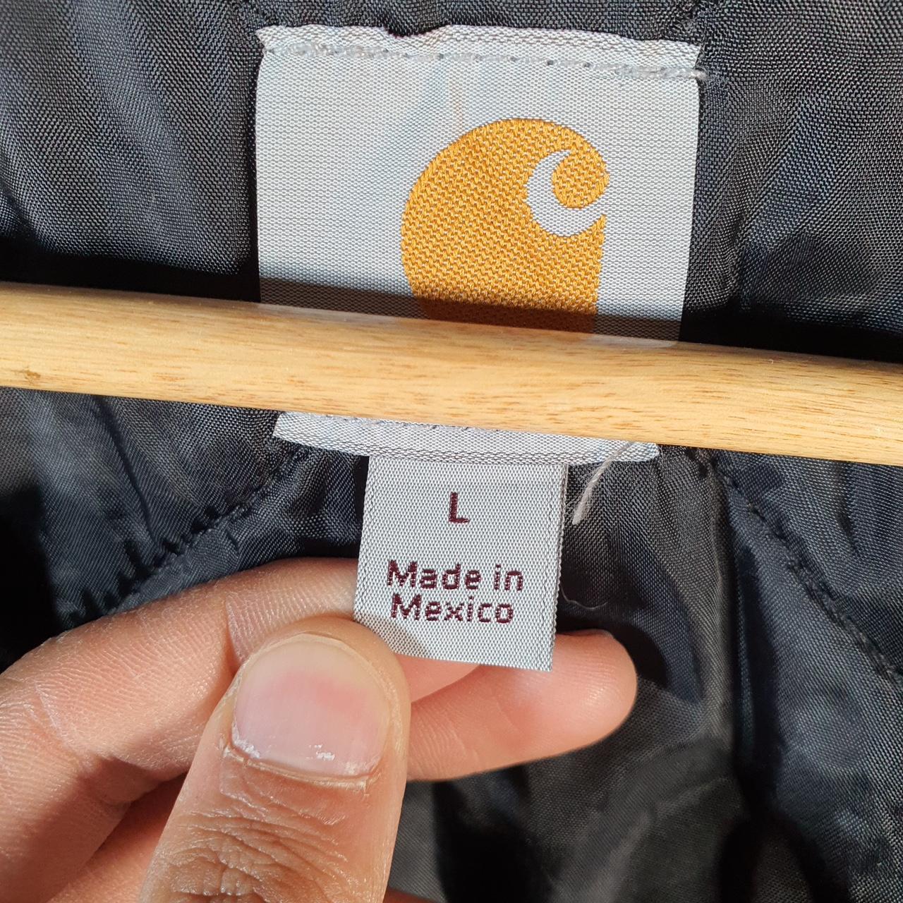 Vintage Carhartt Insulated Quilted Lined Duck Canvas Jacket Men’s Large Black Canvas USA G2116