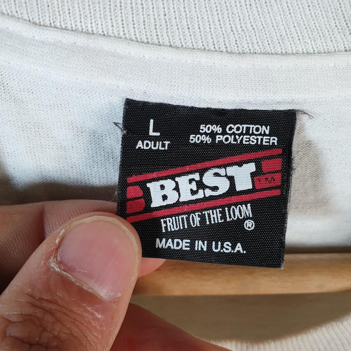 Vintage Best Fruit of the Loom Homewood Junction USA Single Stitch T Shirt Men’s Large White 5
