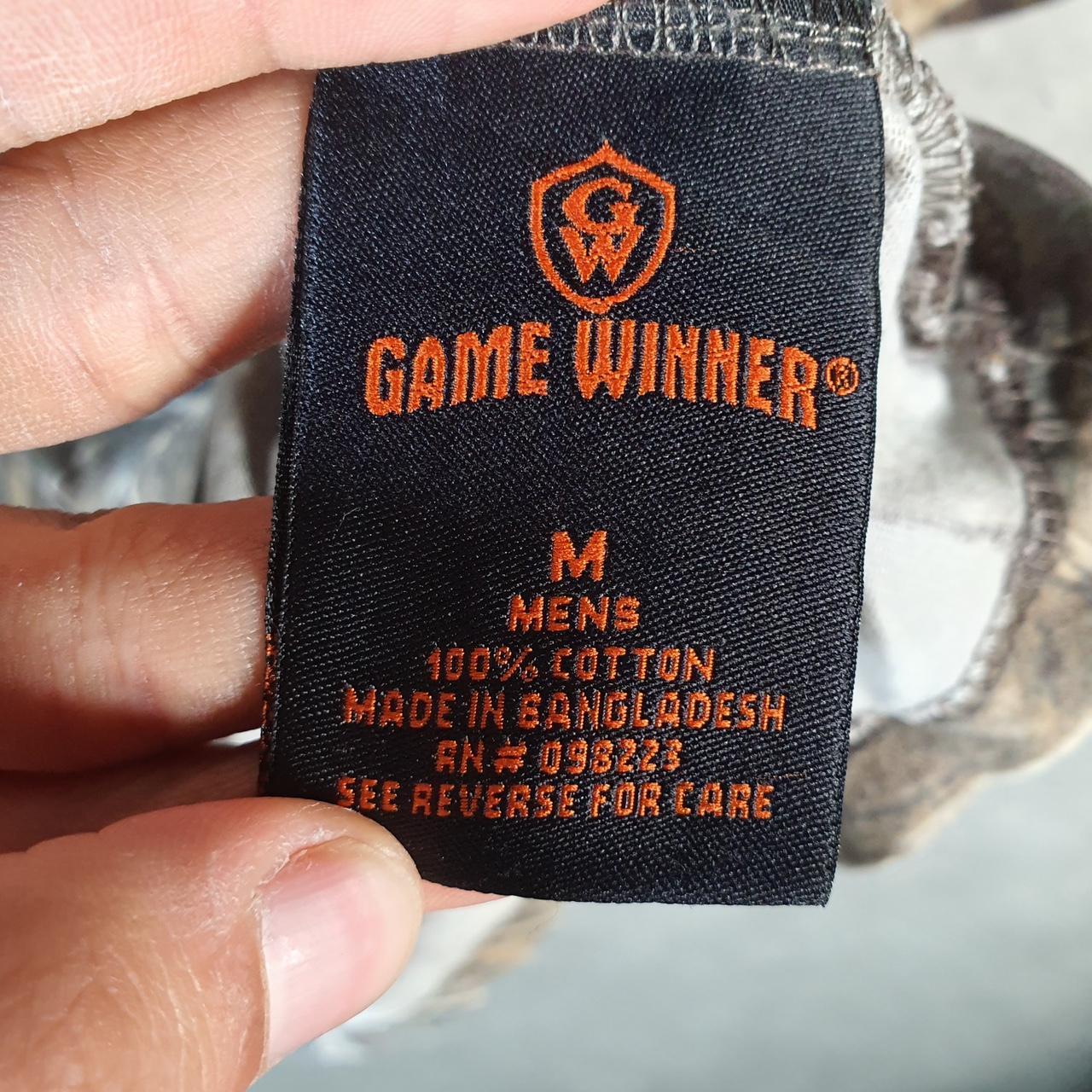 Vintage Game Winner RealTree Camoflauge T Shirt Mens M Camo Short Sleeve