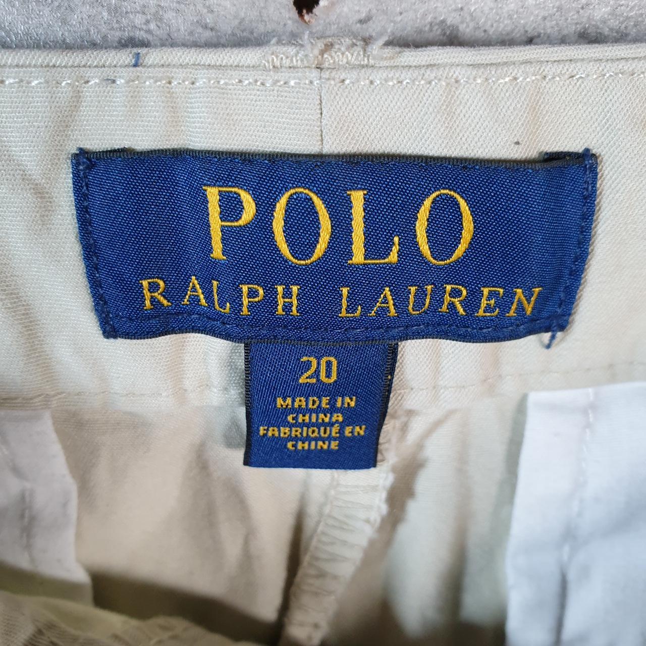Vintage Ralph Lauren Polo Shorts Jorts Chino Cargo Womens W30 Beige Baggy Cotton