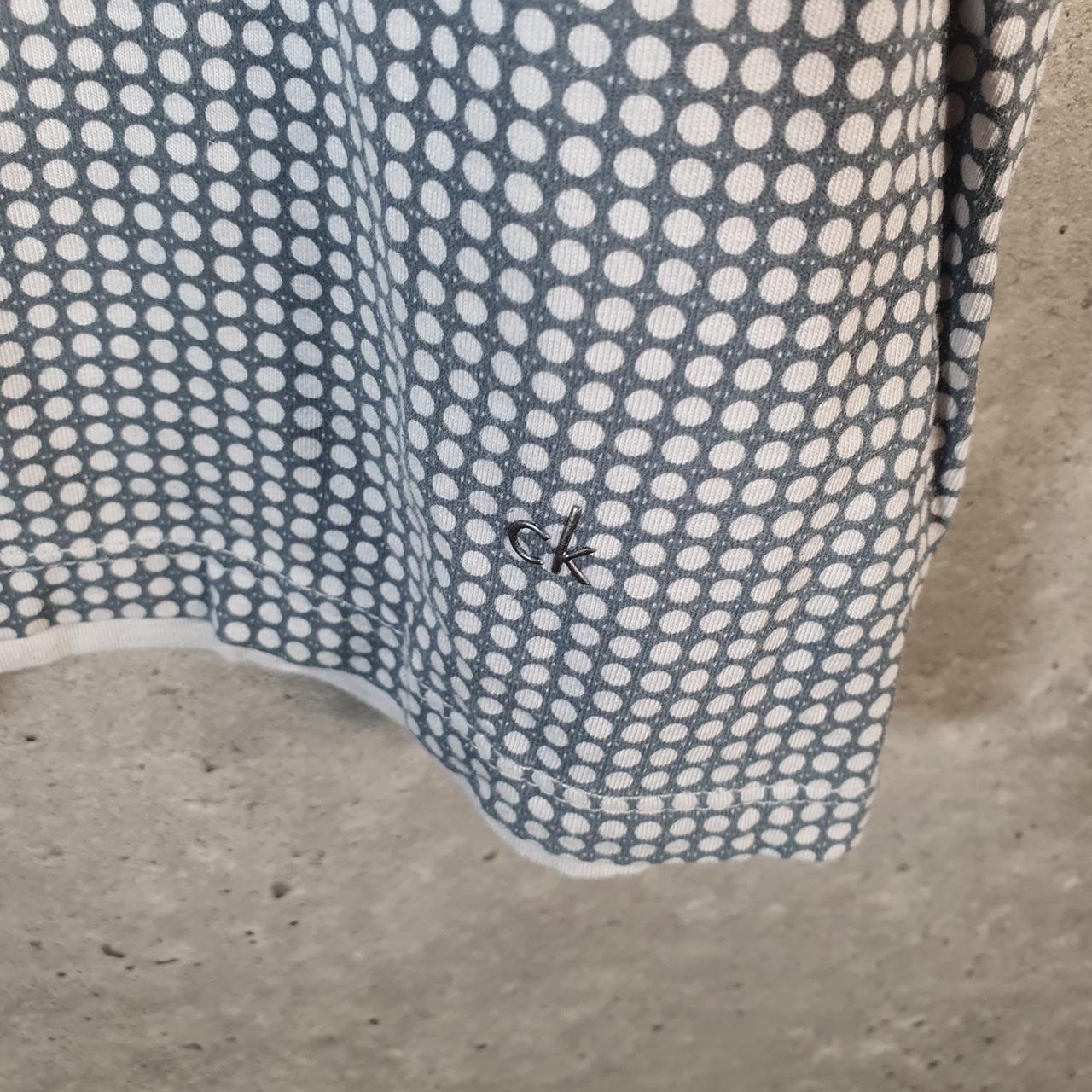 Vintage Calvin Klein Graphic T Shirt Men’s XL Checkered Slim Fit Spellout Logo