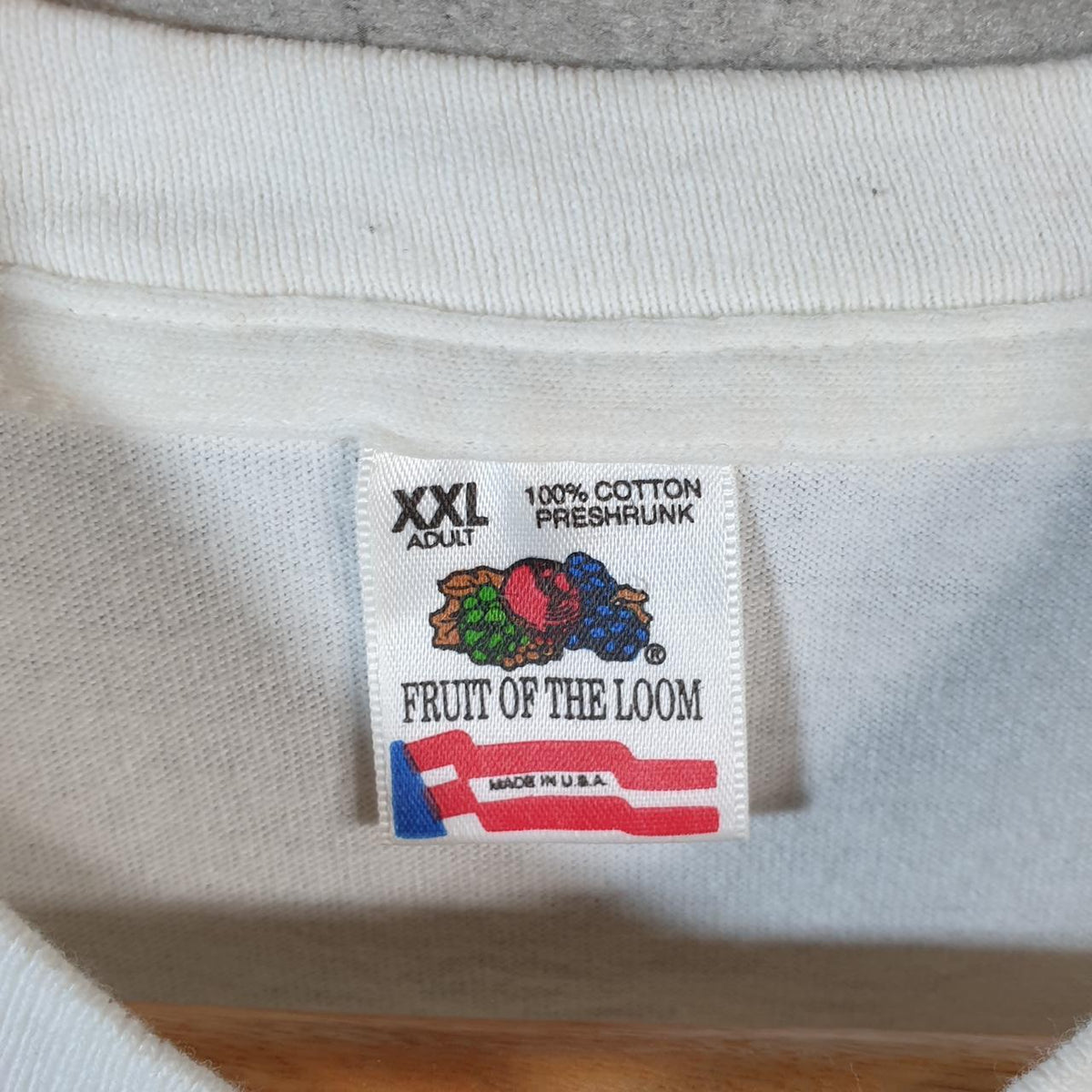 Vintage Fruit of the Loom Albuquerque Champions USA 90s Single Stitch T Shirt Men’s 2XL White C8149