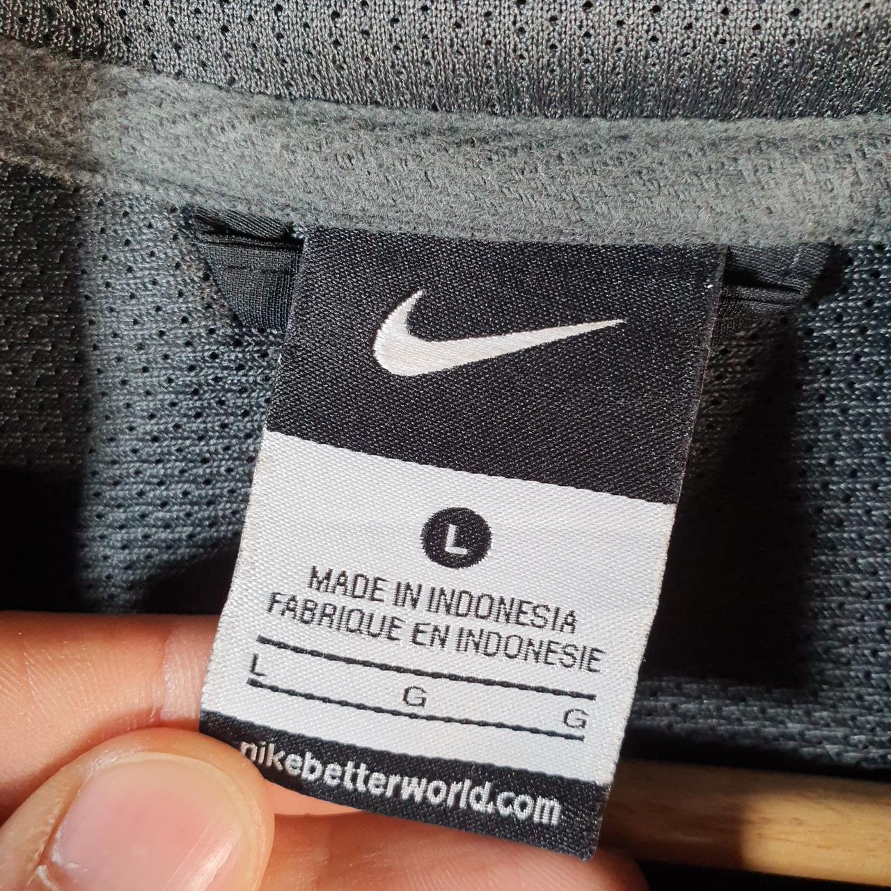 Vintage Nike Windbreaker Track Jacket Mens Large Black USA Swoosh 1/4 Zip USA