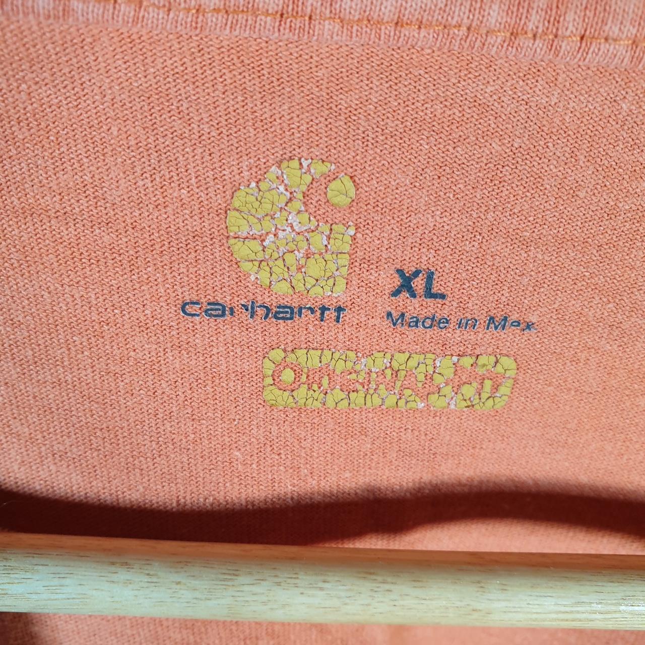 Vintage Carhartt Pocket T Shirt Men’s XL Orange Workwear Chore Utility Original Fit