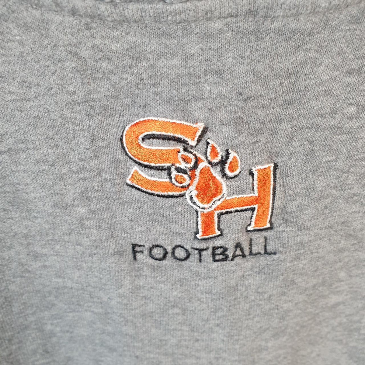 Vintage Nike SH Football Centre Swoosh Hoodie Men’s 2XL Grey Pro Sport Y2K Pullover Logo