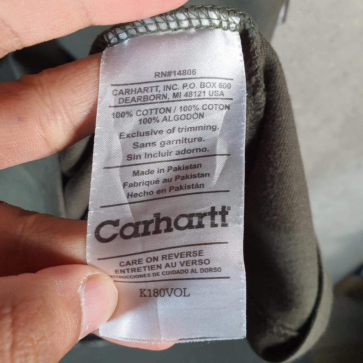 Vintage Carhartt Pocket T Shirt Men’s XL Grey Workwear Chore Utility Relaxed Fit C9231