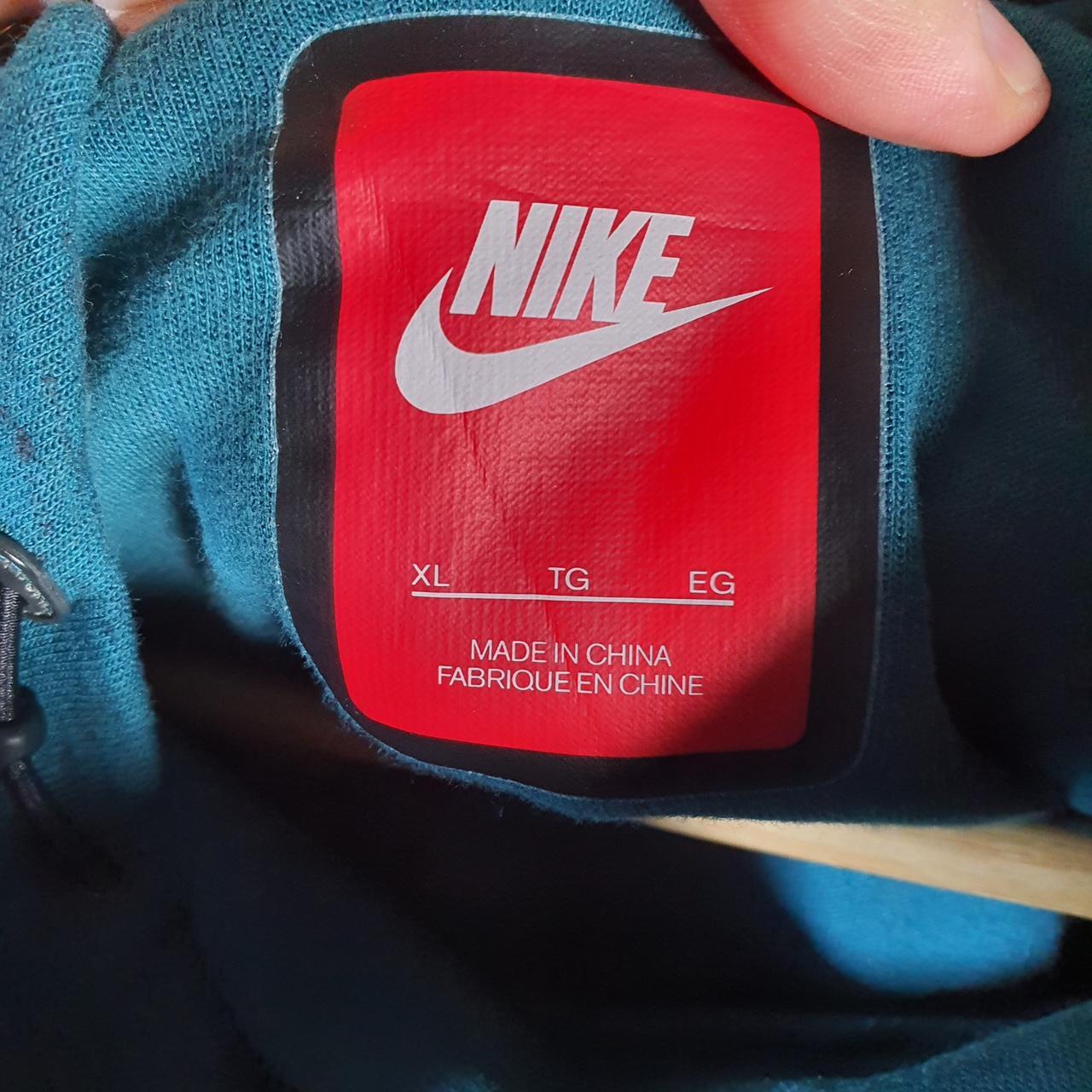 Vintage Nike Club Hoodie Womens XL Blue Turtle Neck Swoosh Y2K Pullover