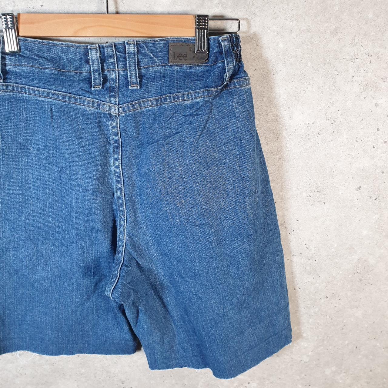 Vintage Lee Baggy Shorts Jorts Cargo Womens W26 Blue Denim Relaxed Cargo