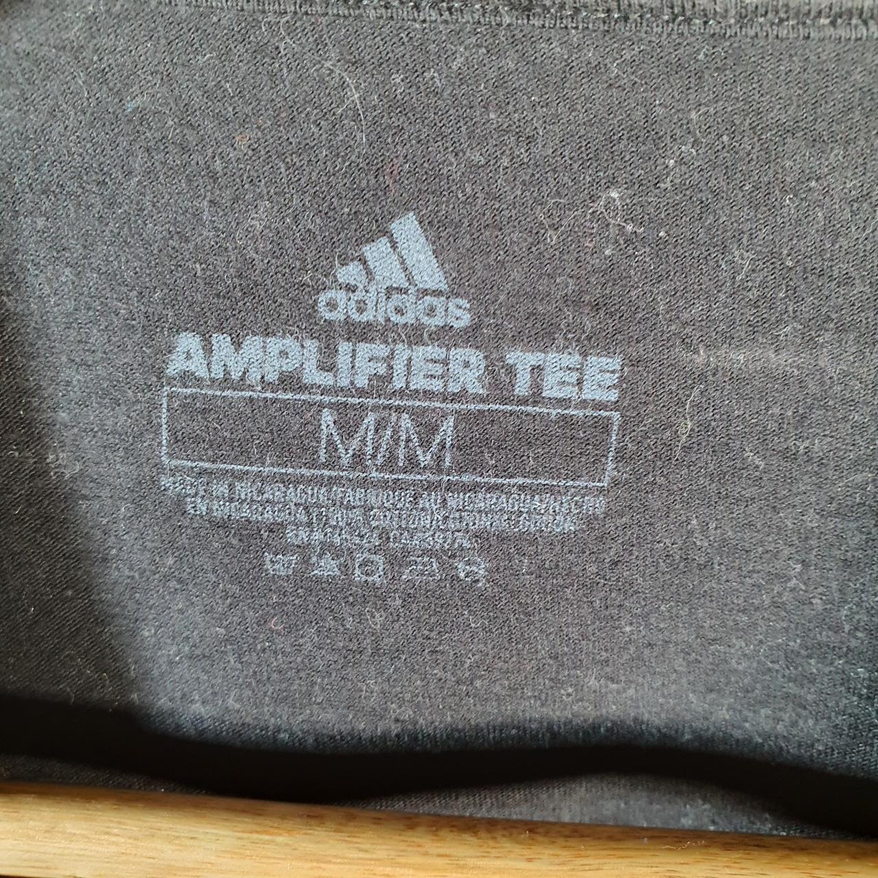 Vintage Adidas Amplifier T Shirt Shirt Men’s Medium Black Three Stripes Logo Athletic C9730