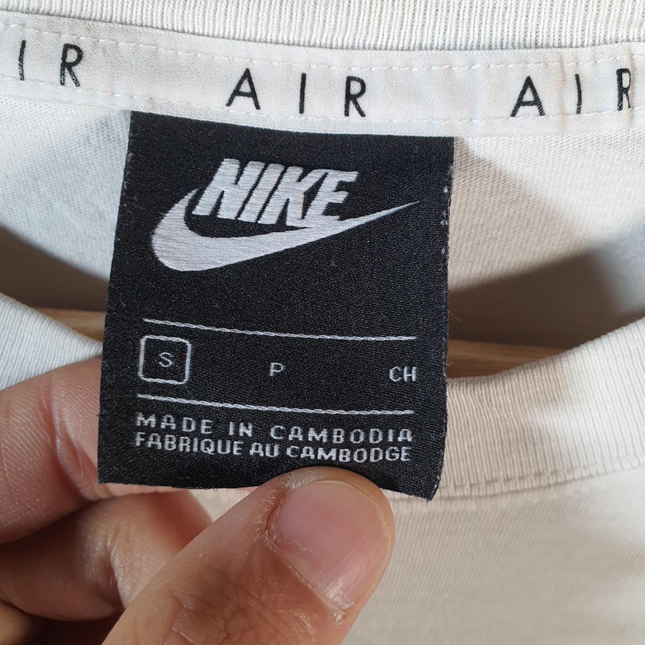 Vintage Nike Air Spellout T Shirt Men’s Small White Logo Swoosh Athletic