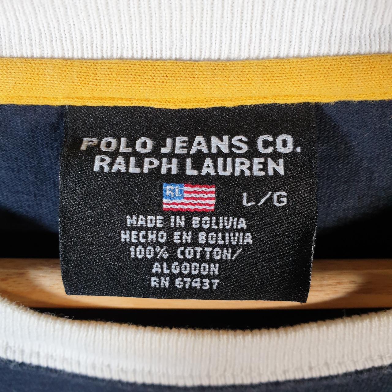 Vintage Ralph Lauren Polo Jeans USA T Shirt Men’s Large Black Embroidered Classic Fit Pony