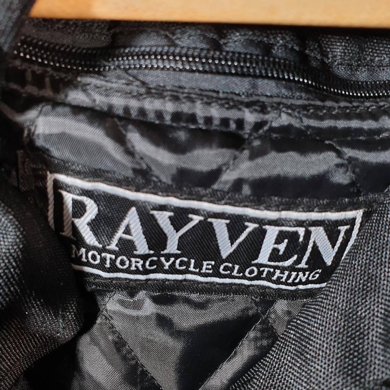 Vintage Rayven Motorcycle Jacket Womens XL Grey Armoured Padded Shoulder Elbows