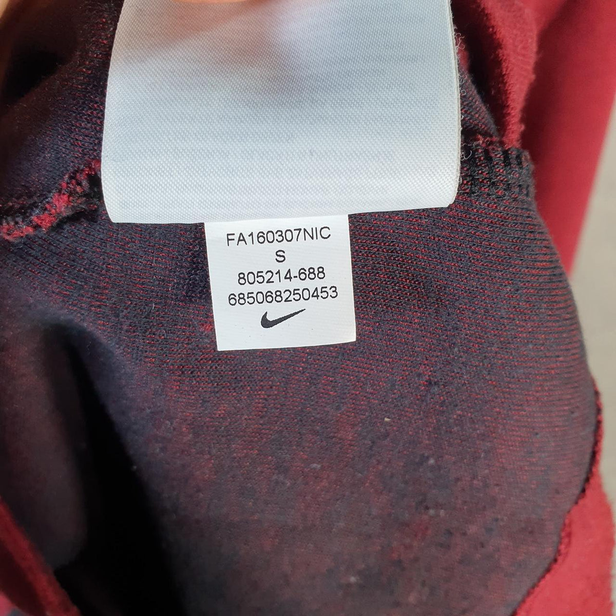 Vintage Nike Tech Fleece Hoodie Men’s Small Red Swoosh Y2K Pullover