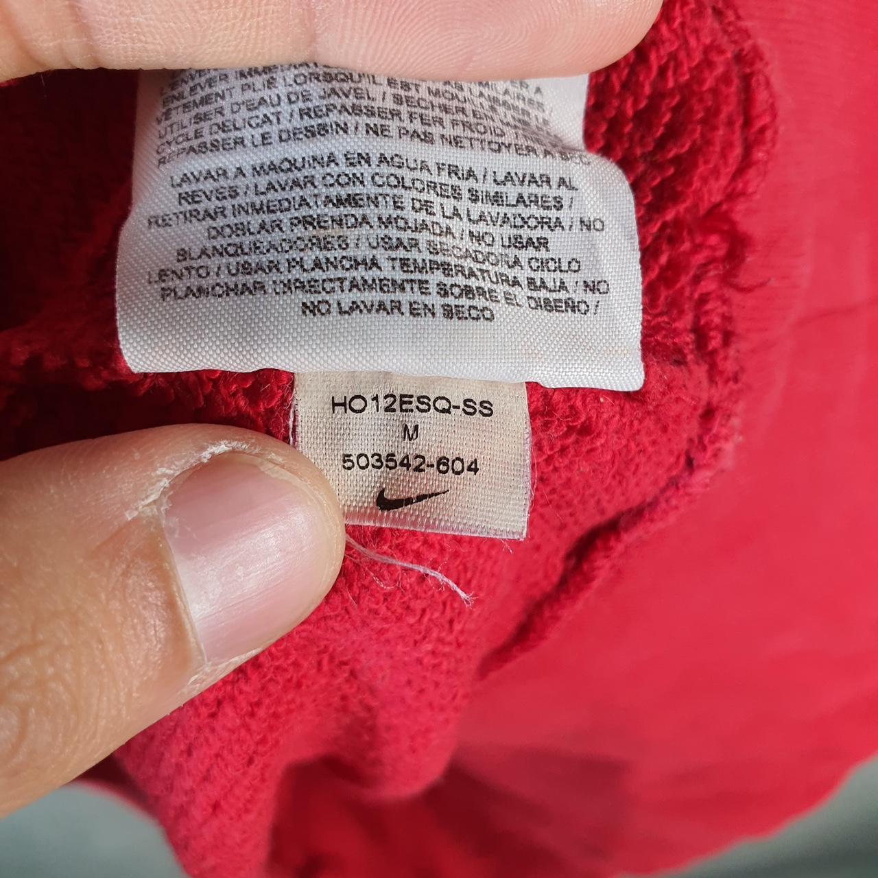 Vintage Nike 90s Club Hoodie Womens Medium Red Swoosh Y2K Pullover Logo