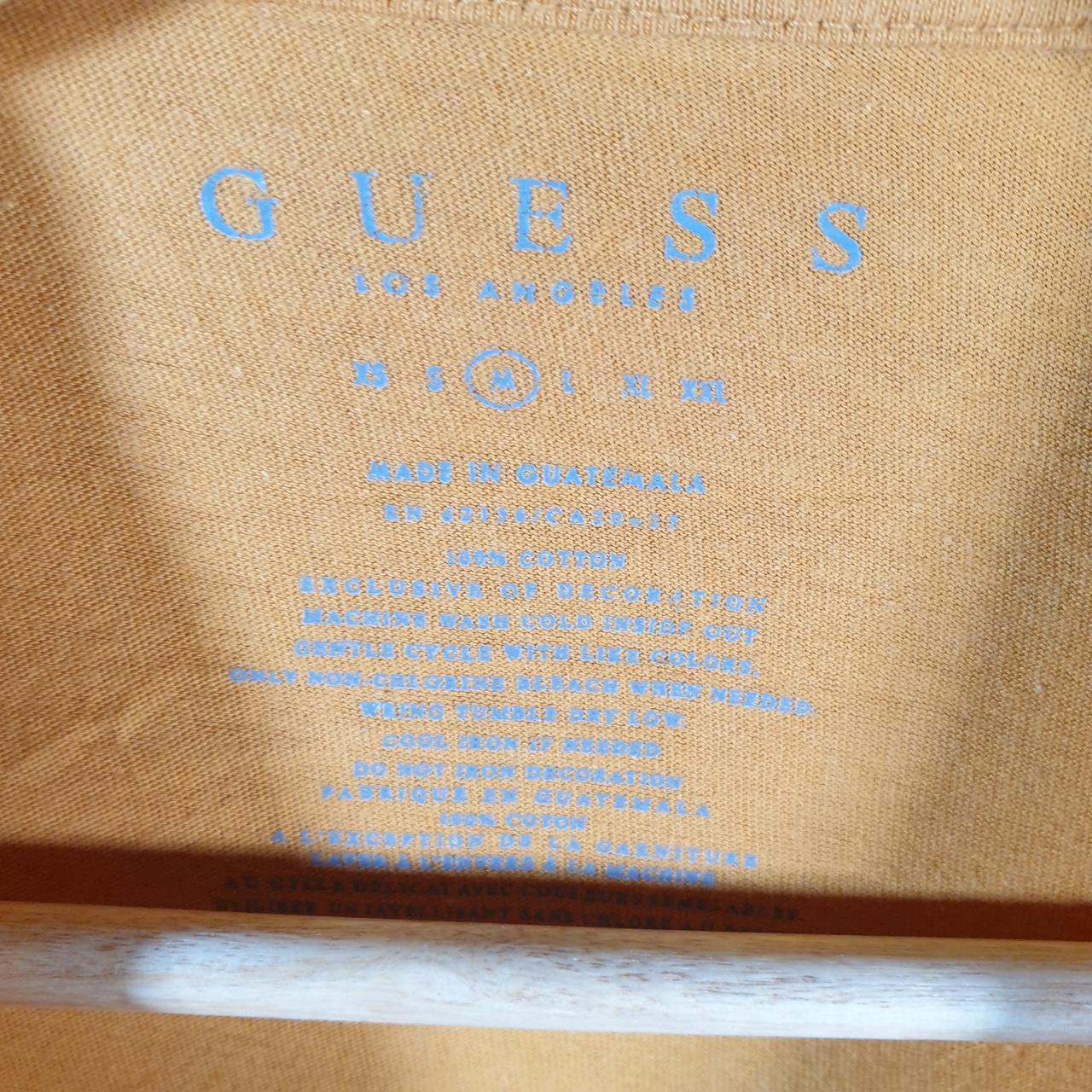 Vintage Guess Snake Pocket Graphic T Shirt Men’s Medium Orange Casual Sports Logo Athletic